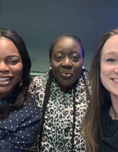 Three women taking a selfie